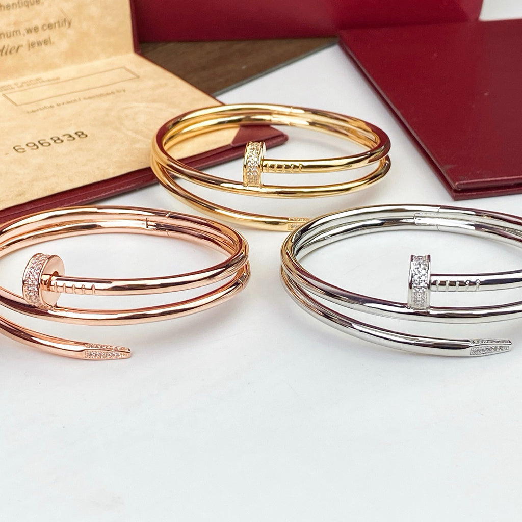 [⭐Haelin Jewelry]JUSTE BRACELET 3.5MM DOUBLE ROW DIAMOND