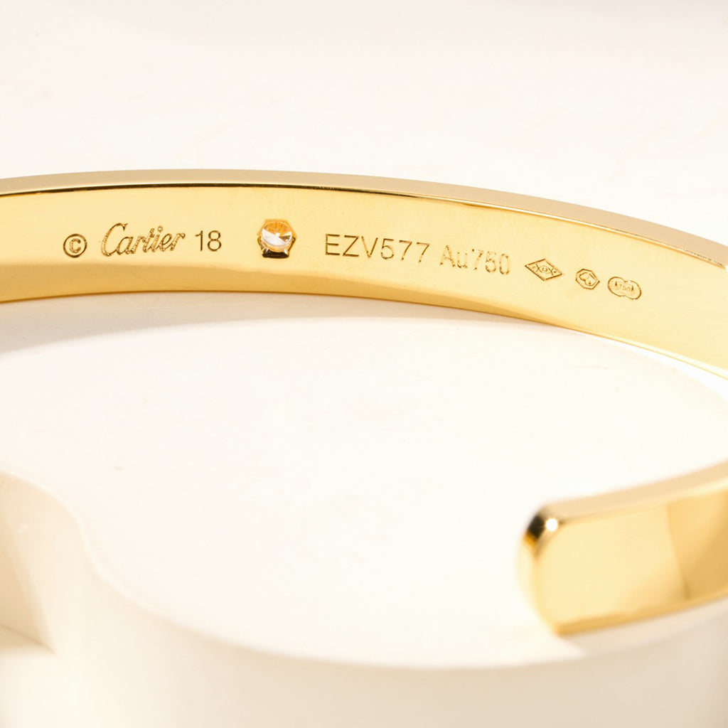 [⭐Haelin Jewelry]LOVE BRACELET 6.1MM 1 DIAMOND OPEN CUFF