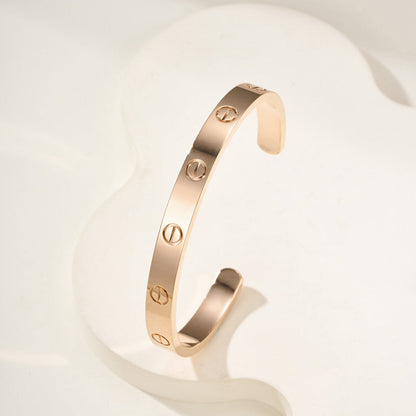 [⭐Haelin Jewelry]LOVE BRACELET 6.1MM OPEN CUFF