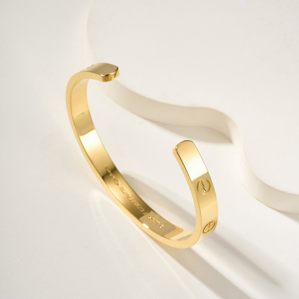 [⭐Haelin Jewelry]LOVE BRACELET 6.1MM OPEN CUFF