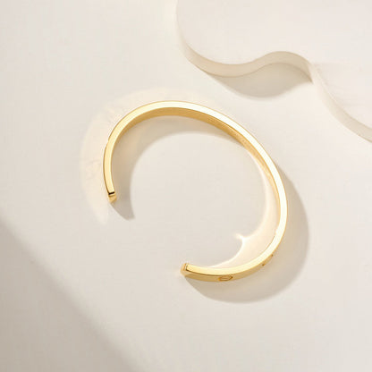 [⭐Haelin Jewelry]LOVE BRACELET 6.1MM OPEN CUFF