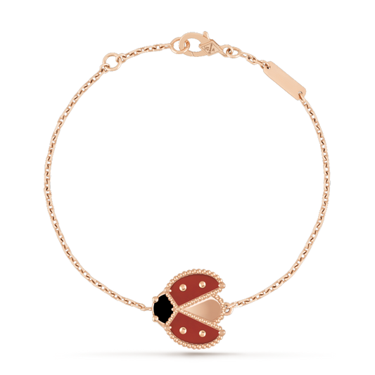 [⭐Haelin Jewelry]LUCKY SPRING 1 MOTIF PINK GOLD BRACELET