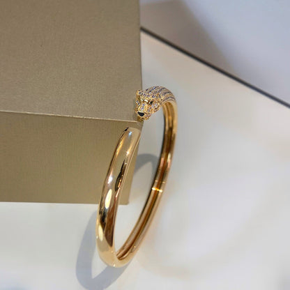 [⭐Haelin Jewelry]PANTHERE HALF DIAMOND OPEN BRACELET