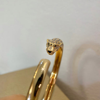 [⭐Haelin Jewelry]PANTHERE HALF DIAMOND OPEN BRACELET