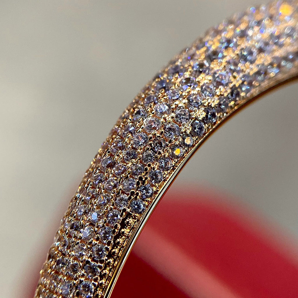[⭐Haelin Jewelry]PANTHERE HALF DIAMOND OPEN BRACELET