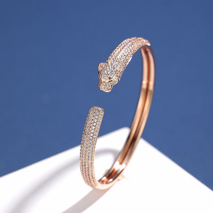 [⭐Haelin Jewelry]PANTHERE FULL DIAMOND OPEN BRACELET
