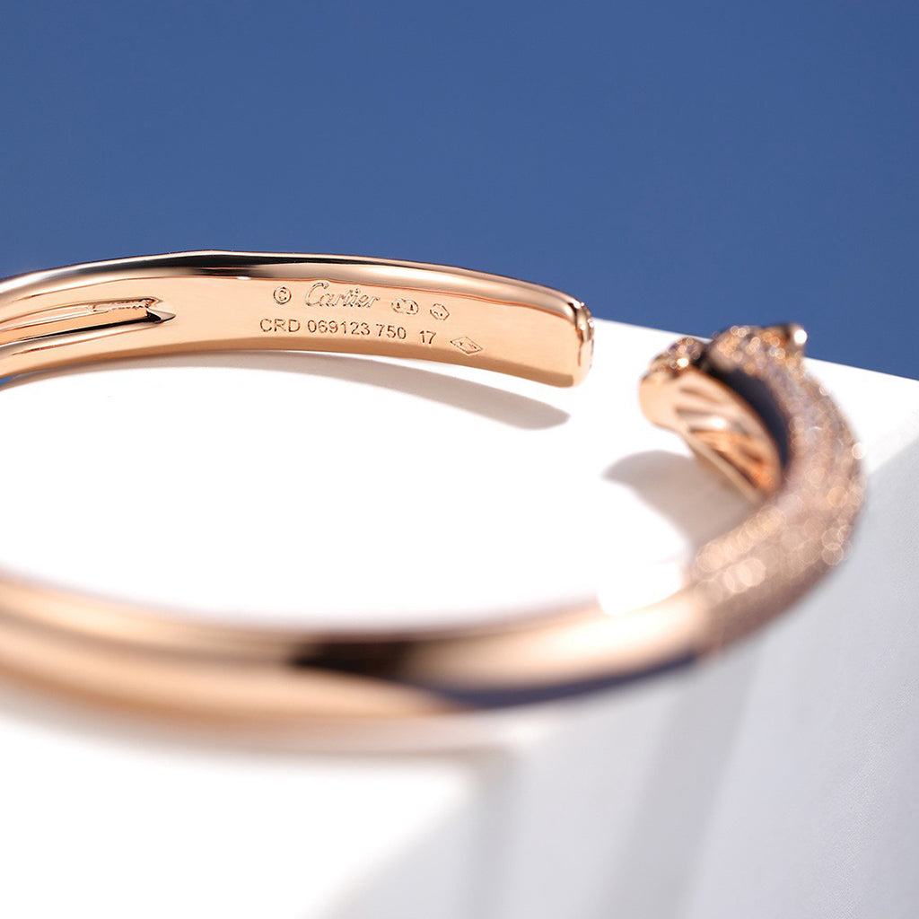 [⭐Haelin Jewelry]PANTHERE FULL DIAMOND OPEN BRACELET