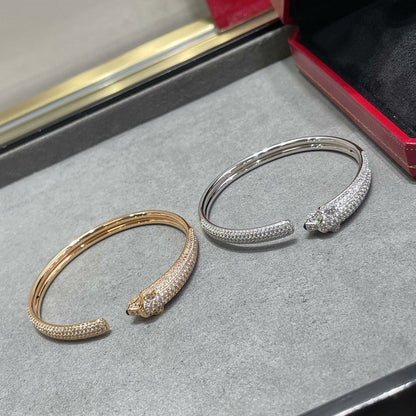[⭐Haelin Jewelry]PANTHERE FULL DIAMOND OPEN BRACELET