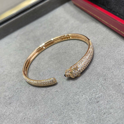 [⭐Haelin Jewelry]PANTHERE FULL DIAMOND OPEN BRACELET