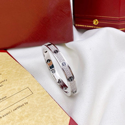 [⭐Haelin Jewelry]LOVE BRACELET 6.1MM DIAMOND-PAVED CERAMIC