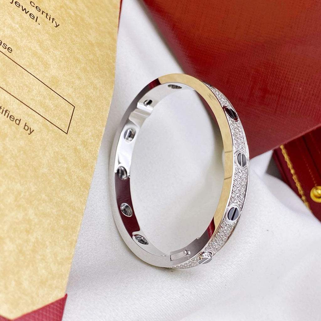 [⭐Haelin Jewelry]LOVE BRACELET 6.1MM DIAMOND-PAVED CERAMIC