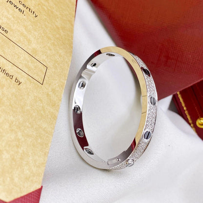 [⭐Haelin Jewelry]LOVE BRACELET 6.1MM DIAMOND-PAVED CERAMIC
