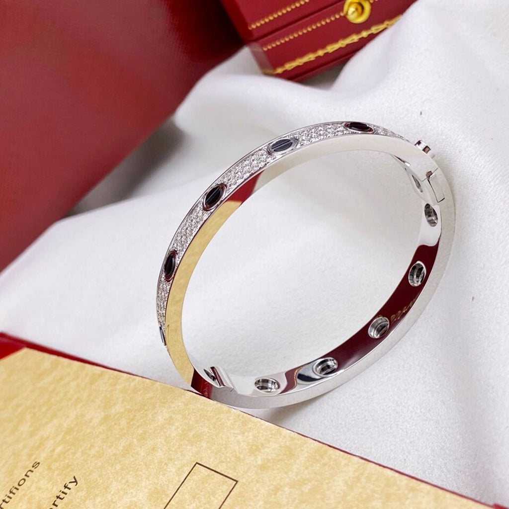 [⭐Haelin Jewelry]LOVE BRACELET 6.1MM DIAMOND-PAVED CERAMIC