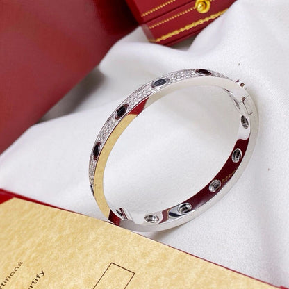 [⭐Haelin Jewelry]LOVE BRACELET 6.1MM DIAMOND-PAVED CERAMIC