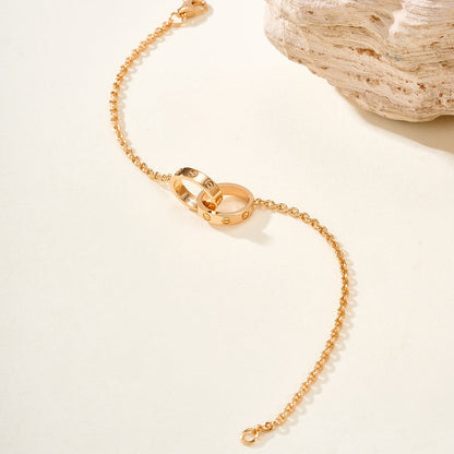 [⭐Haelin Jewelry]LOVE BRACELET DOUBLE RING