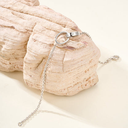 [⭐Haelin Jewelry]LOVE BRACELET DOUBLE RING