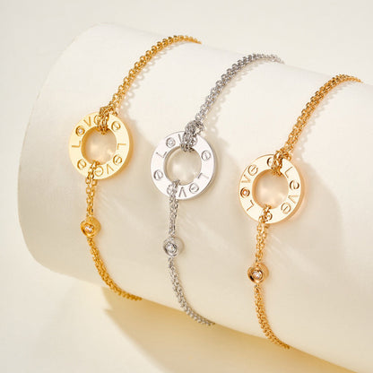 [⭐Haelin Jewelry]LOVE BRACELET 2 DIAMOND