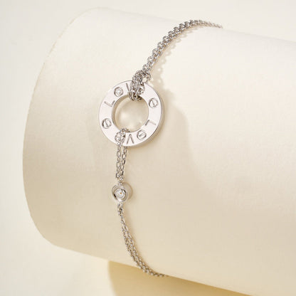 [⭐Haelin Jewelry]LOVE BRACELET 2 DIAMOND