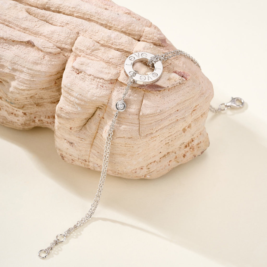 [⭐Haelin Jewelry]LOVE BRACELET 2 DIAMOND
