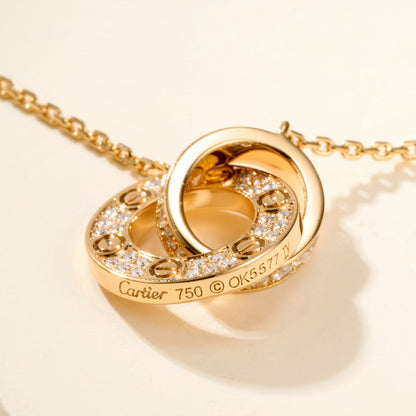 [⭐Haelin Jewelry]LOVE DOUBLE RING FULL DIAMOND BRACELET