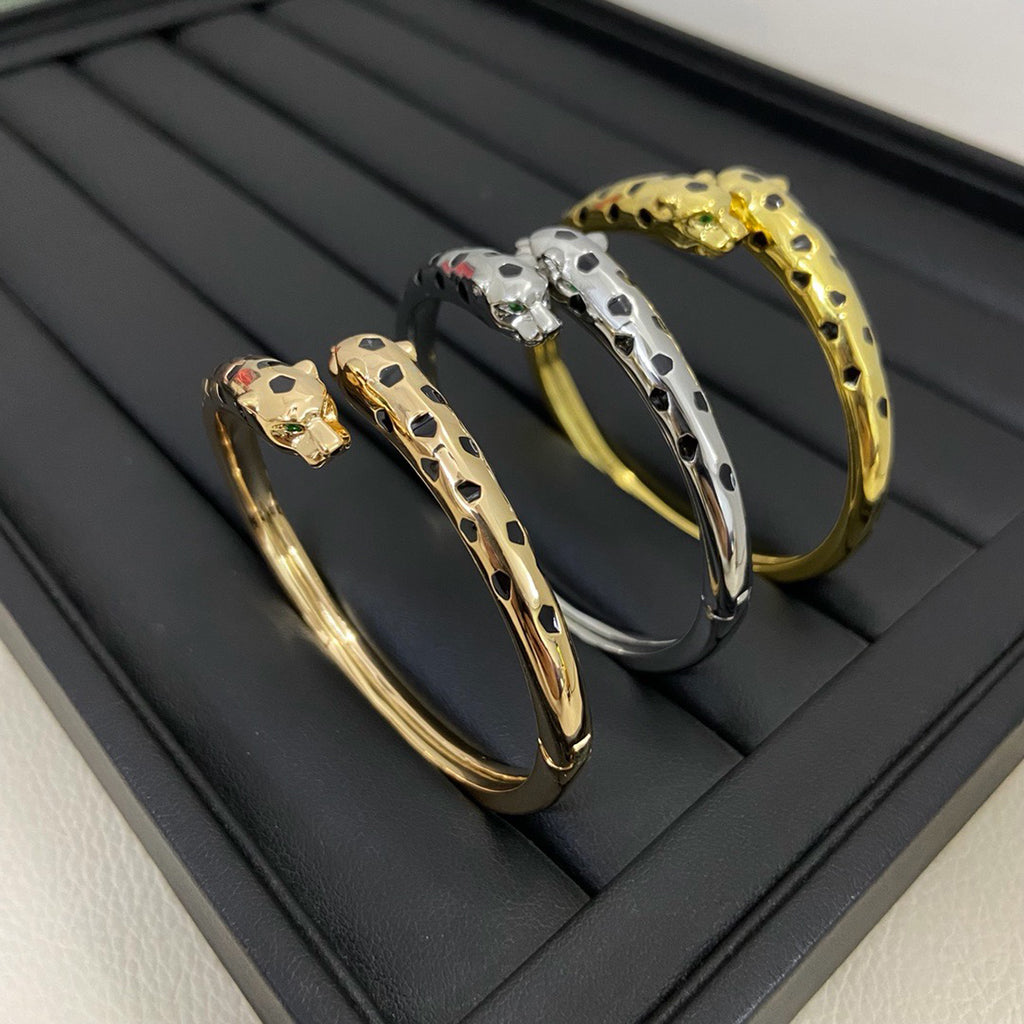 [⭐Haelin Jewelry]PANTHERE DOUBLE HEADED OPEN BRACELET