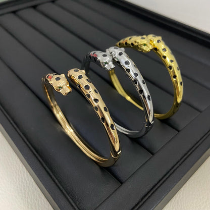 [⭐Haelin Jewelry]PANTHERE DOUBLE HEADED OPEN BRACELET