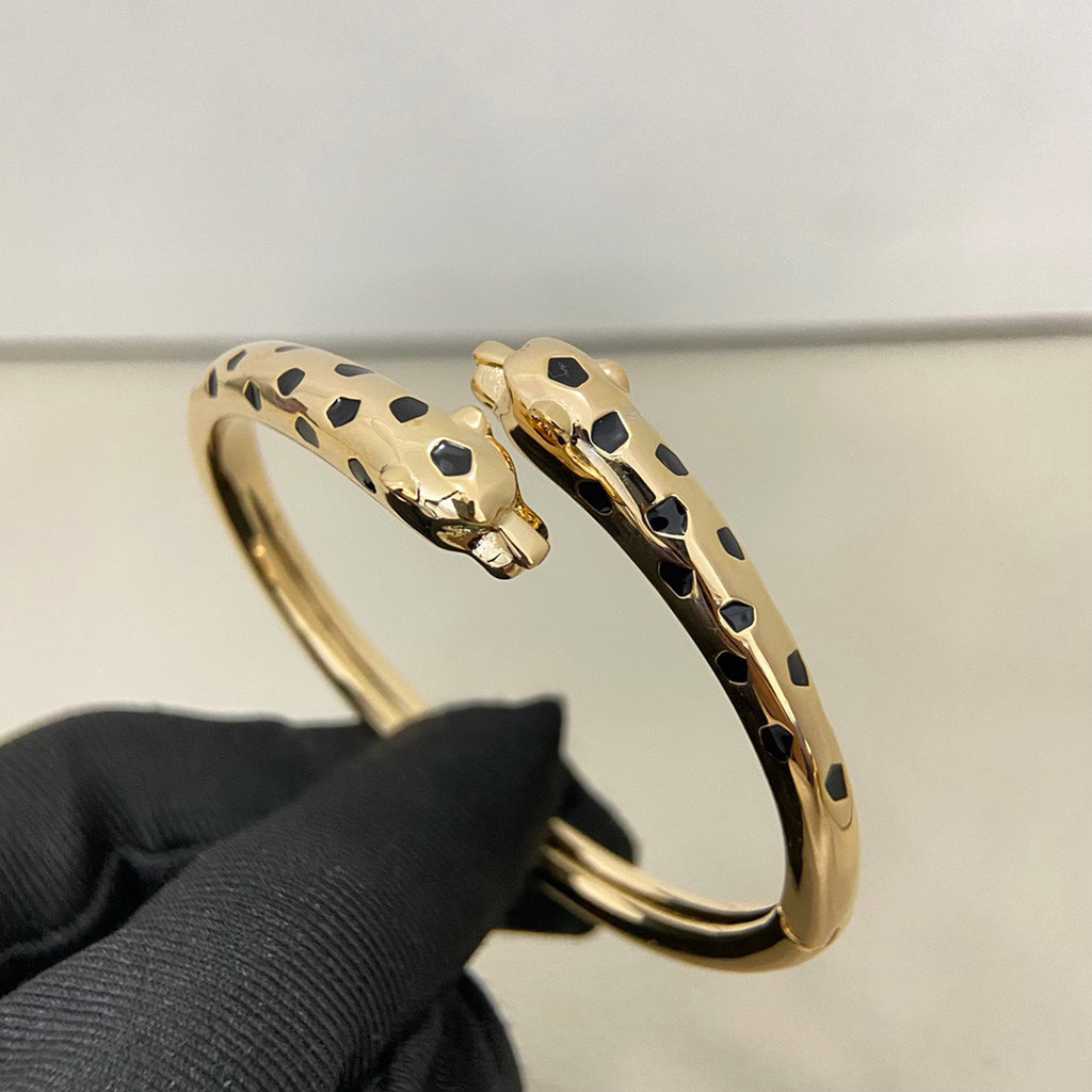 [⭐Haelin Jewelry]PANTHERE DOUBLE HEADED OPEN BRACELET
