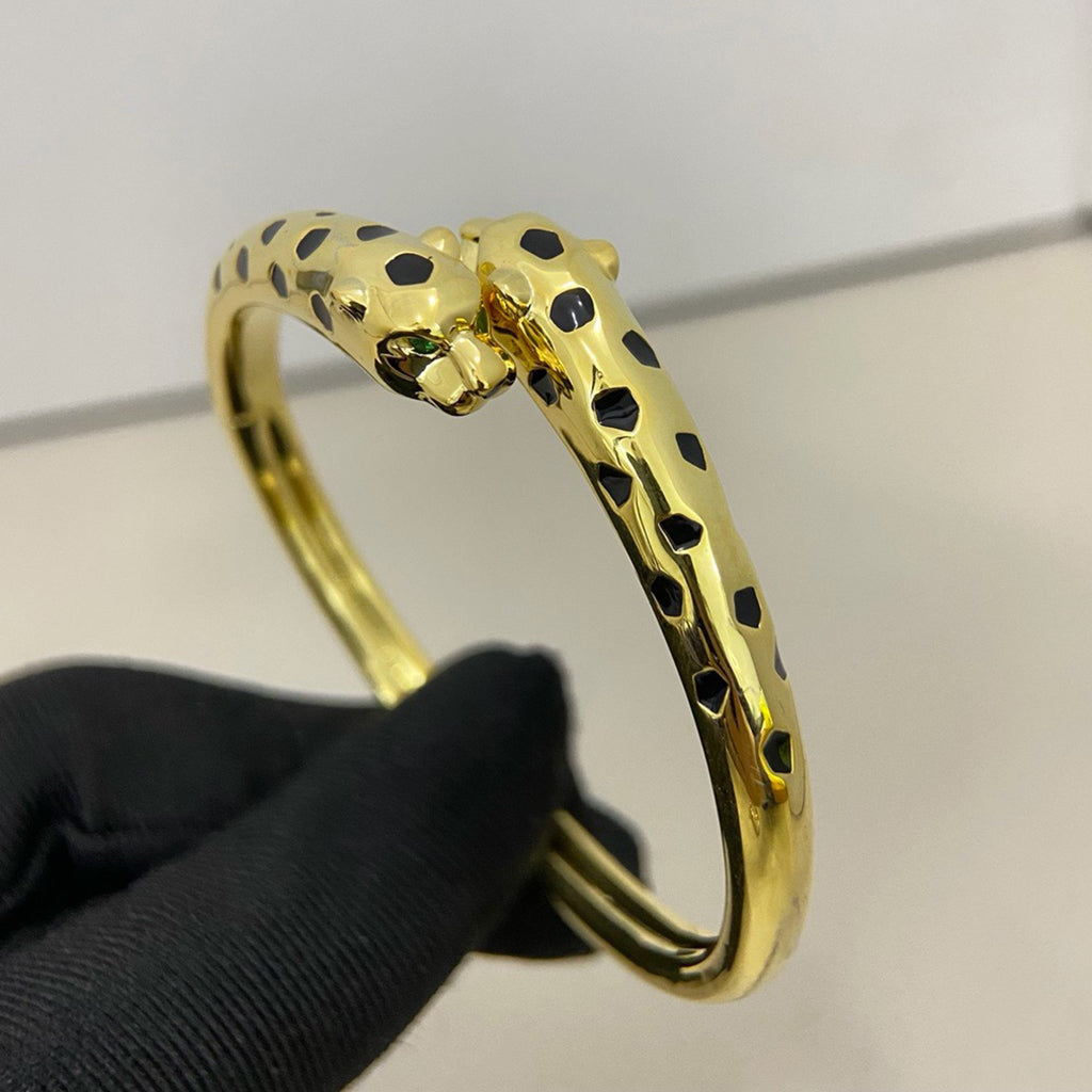 [⭐Haelin Jewelry]PANTHERE DOUBLE HEADED OPEN BRACELET
