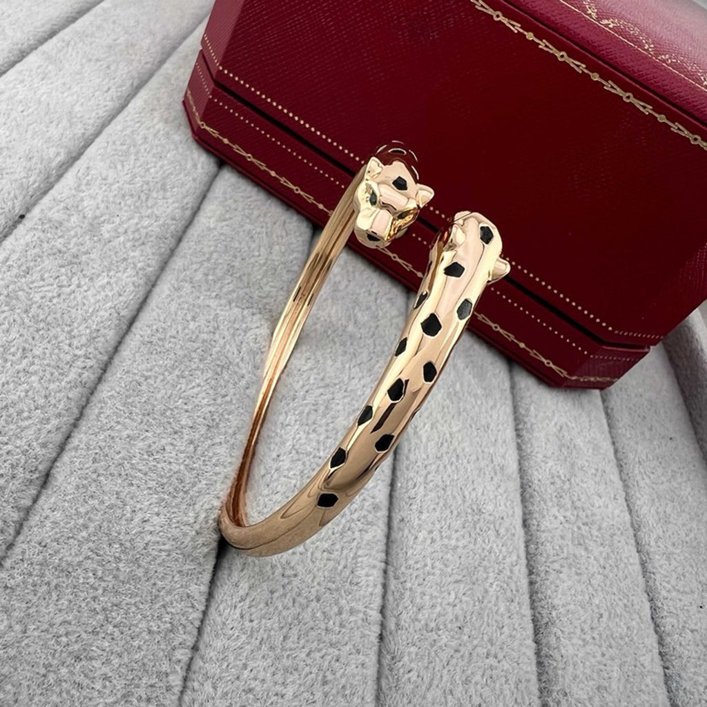 [⭐Haelin Jewelry]PANTHERE DOUBLE HEADED OPEN BRACELET
