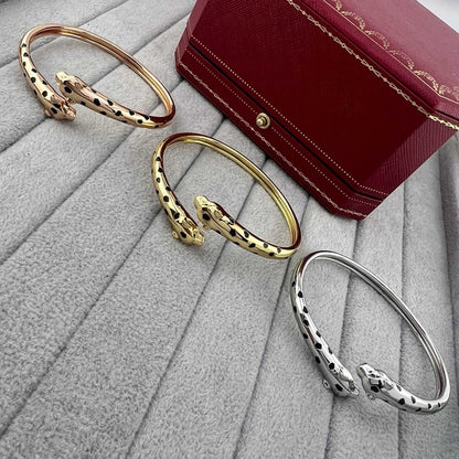 [⭐Haelin Jewelry]PANTHERE DOUBLE HEADED OPEN BRACELET