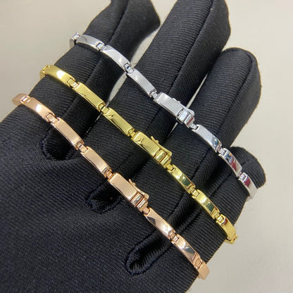 [⭐Haelin Jewelry]PANTHERE HALF DIAMOND ON CHAIN BRACELET