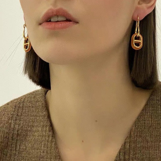 [⭐Haelin Jewelry]HM O'MAILLON GOLD EARRINGS