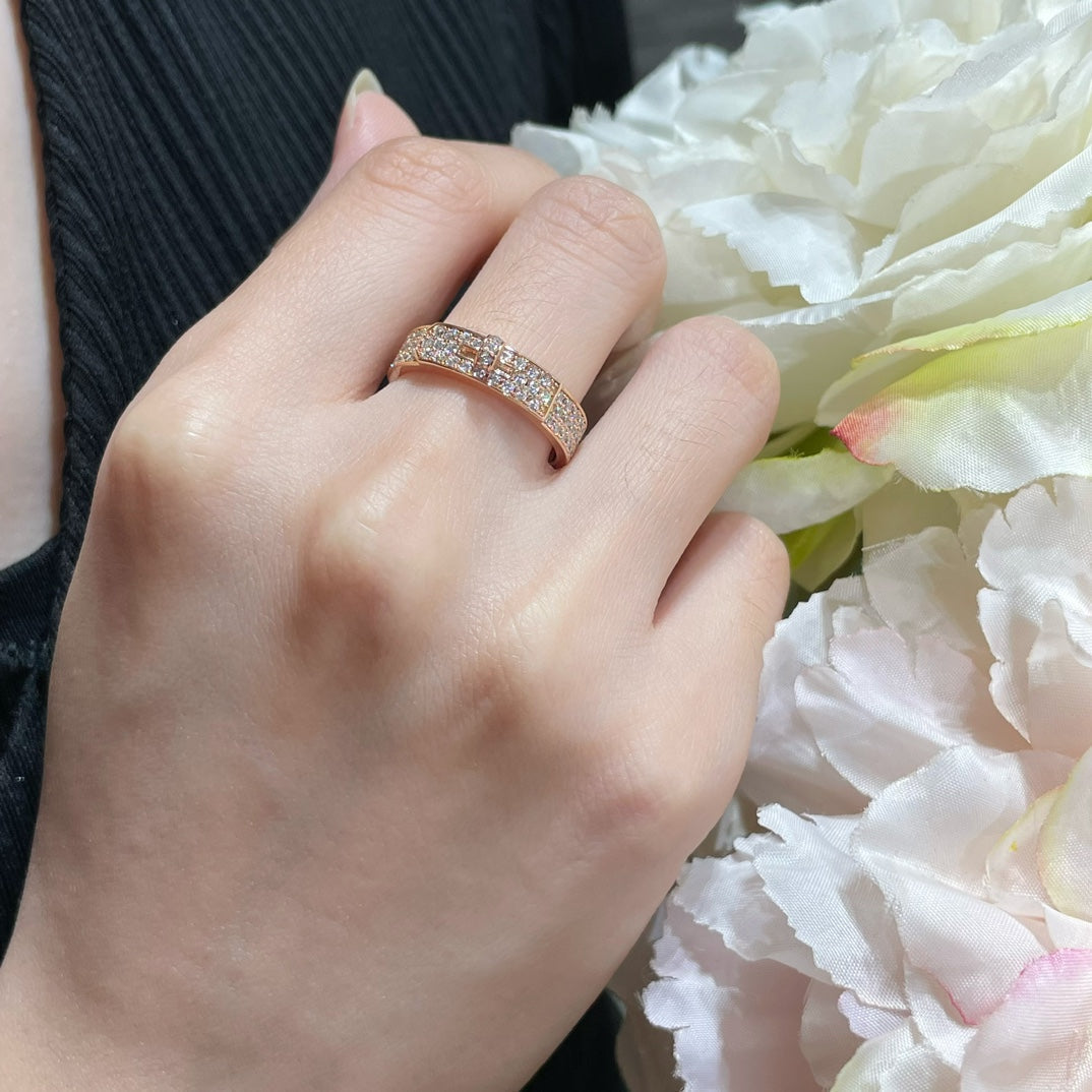 [⭐Haelin Jewelry]KELLY PINK GOLD DIAMOND RING