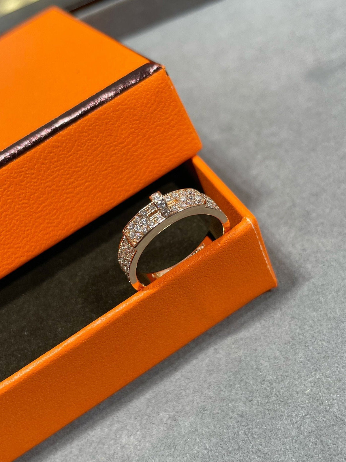[⭐Haelin Jewelry]KELLY PINK GOLD DIAMOND RING
