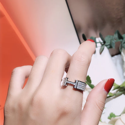 [⭐Haelin Jewelry]H RING FULL DIAMOND