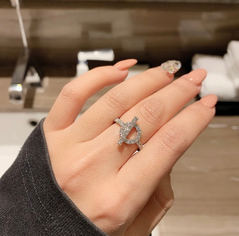 [⭐Haelin Jewelry]ECHAPPEE RING SILVER DIAMOND