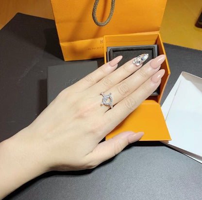 [⭐Haelin Jewelry]ECHAPPEE RING SILVER DIAMOND