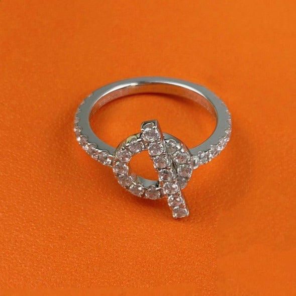 [⭐Haelin Jewelry]ECHAPPEE RING SILVER DIAMOND