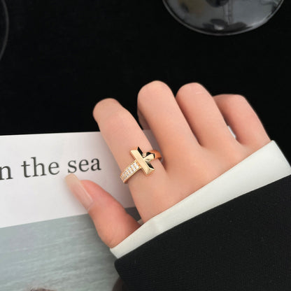[Haelin Jewelry]T WIDE DIAMOND RING