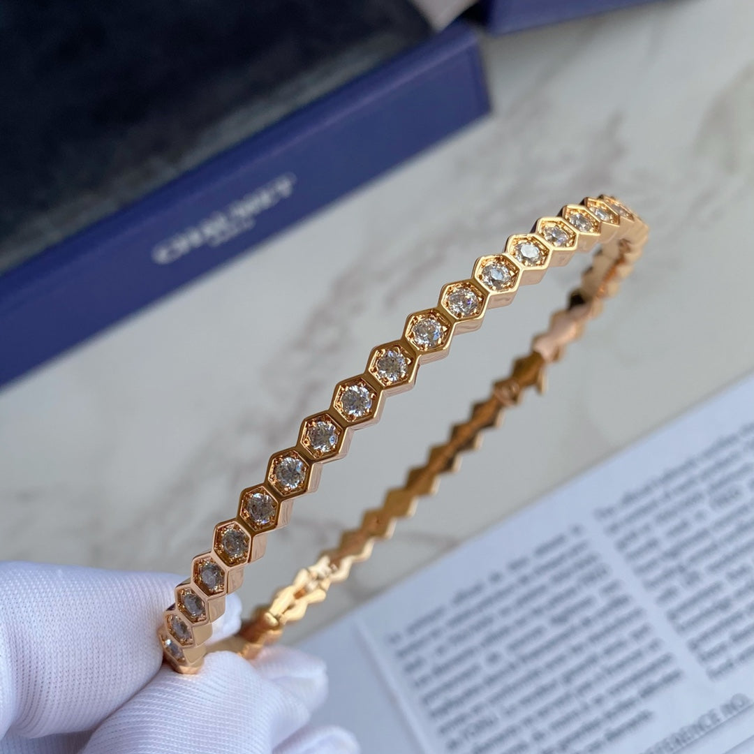 [⭐Haelin Jewelry]BEE LOVE GOLD BRACELET FULL DIAMOND