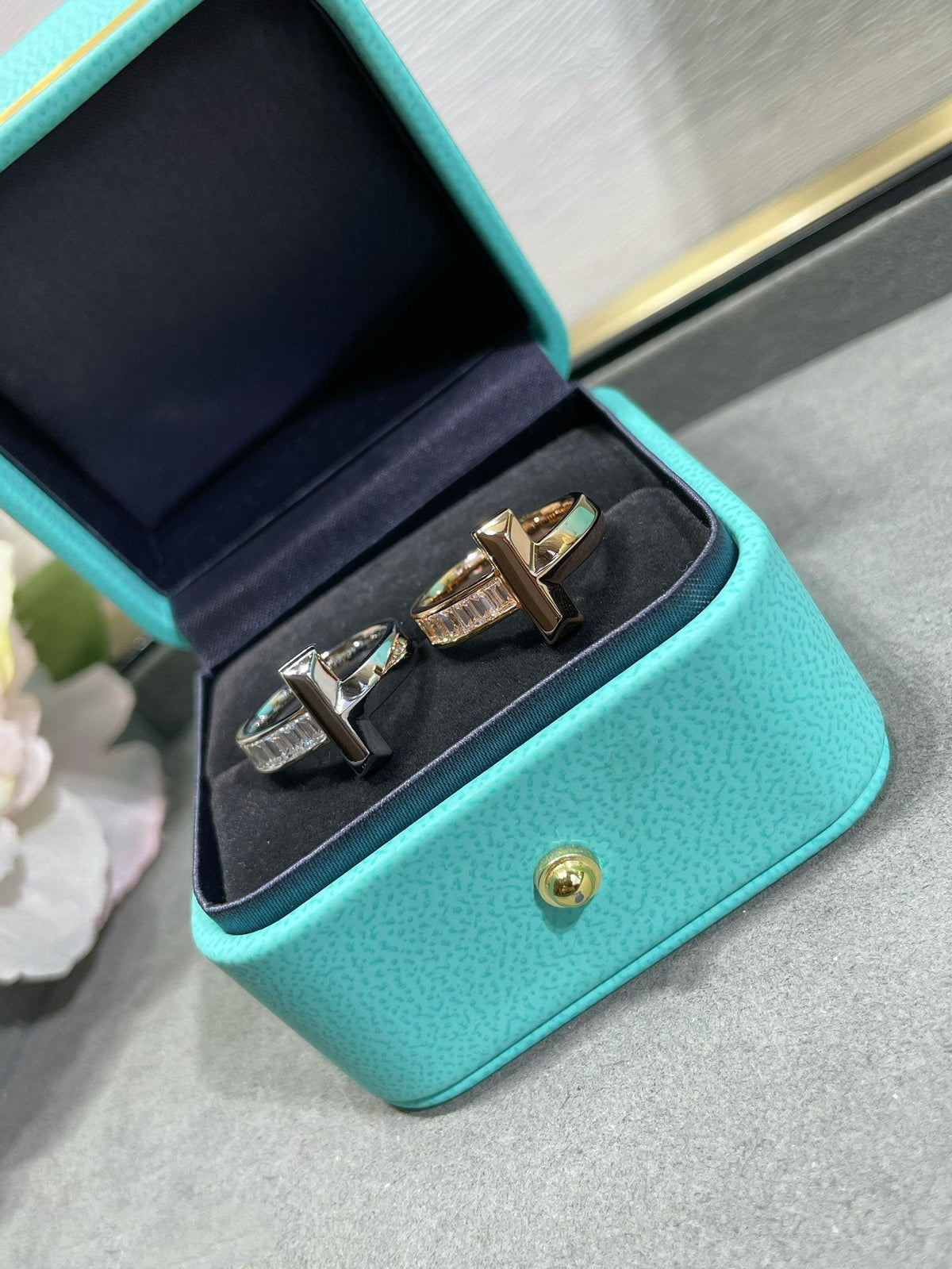[Haelin Jewelry]T1 WIDE 4.5MM DIAMOND RING