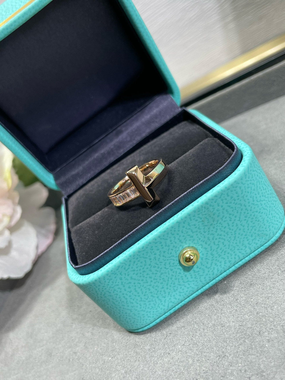 [Haelin Jewelry]T1 WIDE 4.5MM DIAMOND RING