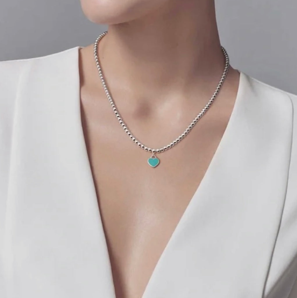 [Haelin Jewelry]RETURN TO TIF SILVER BEAD NECKLACE