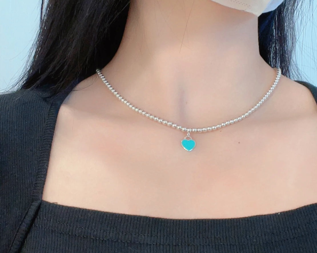 [Haelin Jewelry]RETURN TO TIF SILVER BEAD NECKLACE