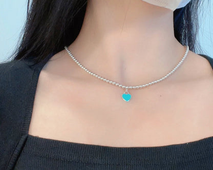 [Haelin Jewelry]RETURN TO TIF SILVER BEAD NECKLACE