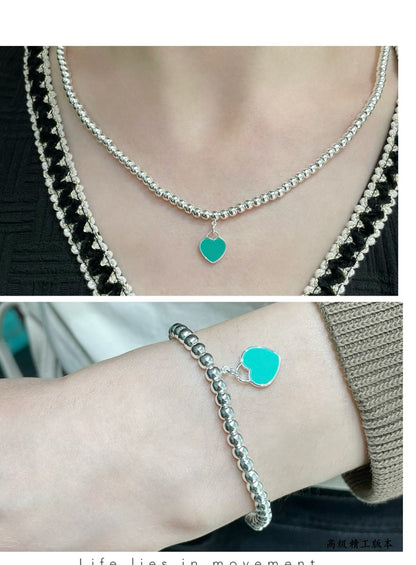 [Haelin Jewelry]RETURN TO TIF SILVER BEAD NECKLACE