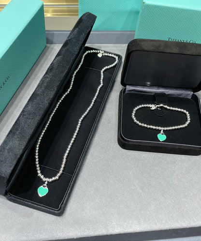 [Haelin Jewelry]RETURN TO TIF SILVER BEAD NECKLACE