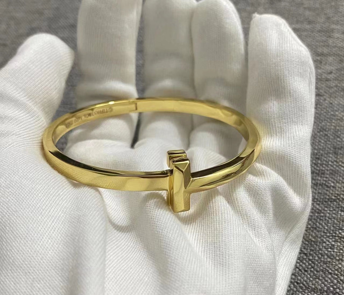 [Haelin Jewelry]T1 WIDE HINGED BANGLE BRACELET
