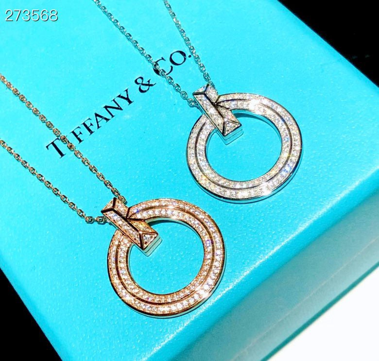 [Haelin Jewelry]T1 CIRCLE DIAMOND PAVED MEDIUM NECKLACE