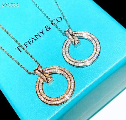 [Haelin Jewelry]T1 CIRCLE DIAMOND PAVED MEDIUM NECKLACE